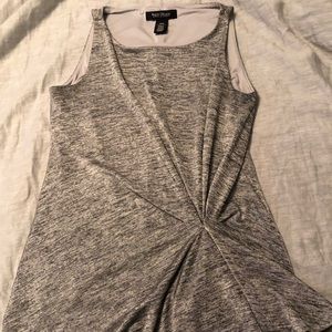 Silver/gray white top